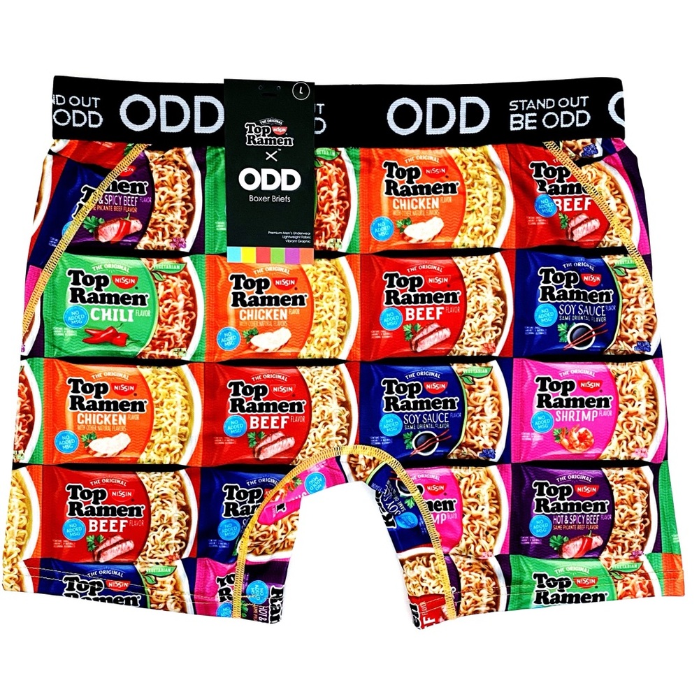 Odd Sox Nissin Top Ramen Noodles Boxer Briefs Mens Large Underwear Fun Gift